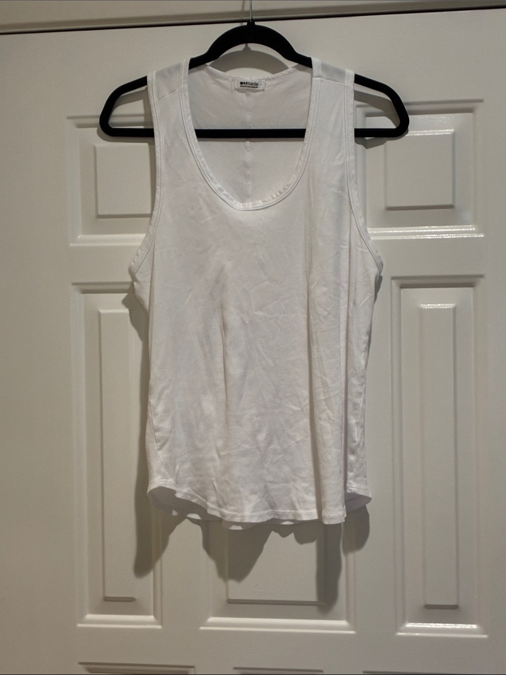 LAmade White cotton Scoop Neck Tank Top
